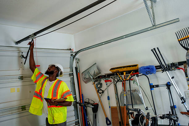 Professional Garage Door Panel Replacement technician working in West Covina, CA